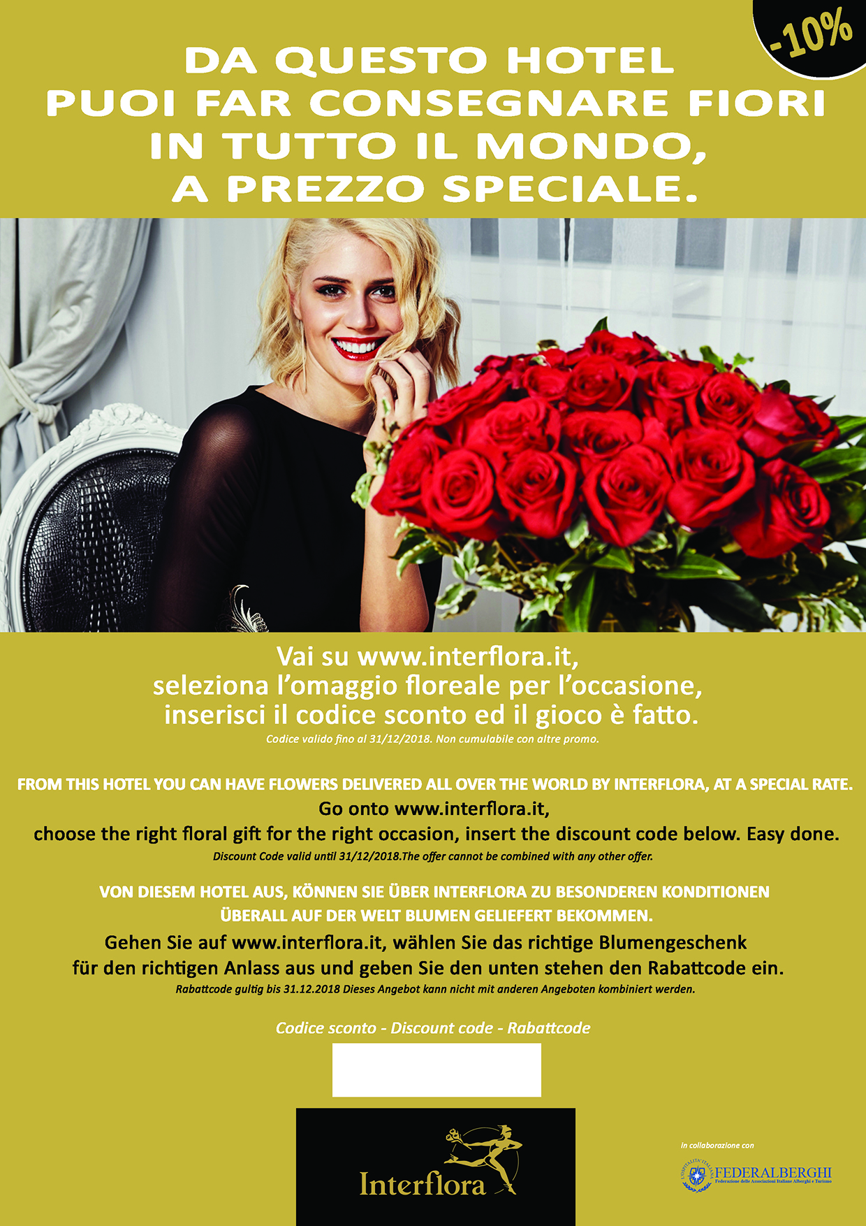 convenzione interflora - cartello da banco