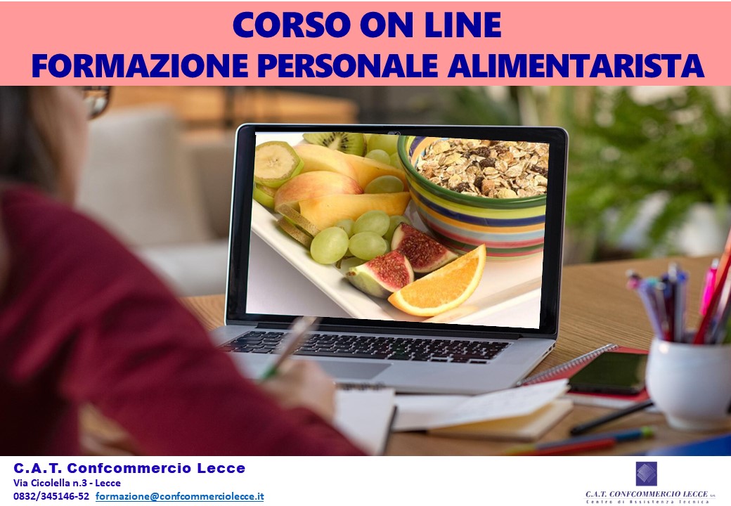 Formazione Personale Alimentarista- corso ONLINE in modalità asincrona