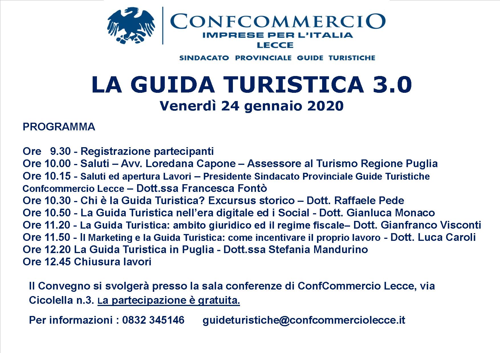 seminario 24 gennaio 2020 - La Guida Turistica 3.0