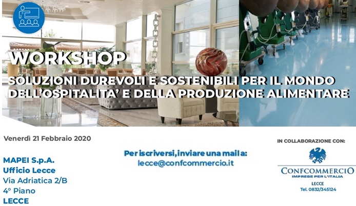 SAVE THE DATE - venerdì 21 febbraio 2020 - ore 15.00 - c/o MAPEI Lecce - WORKSHOP 