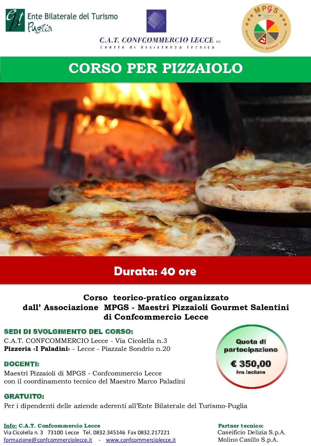 CORSO PER PIZZAIOLO - START 11 DICEMBRE