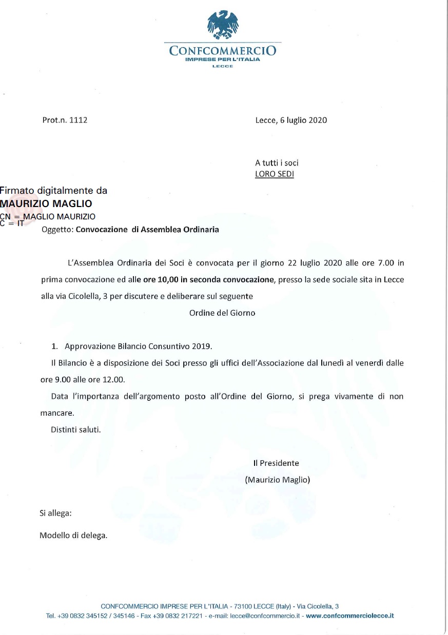 convocazione 22.07.2020