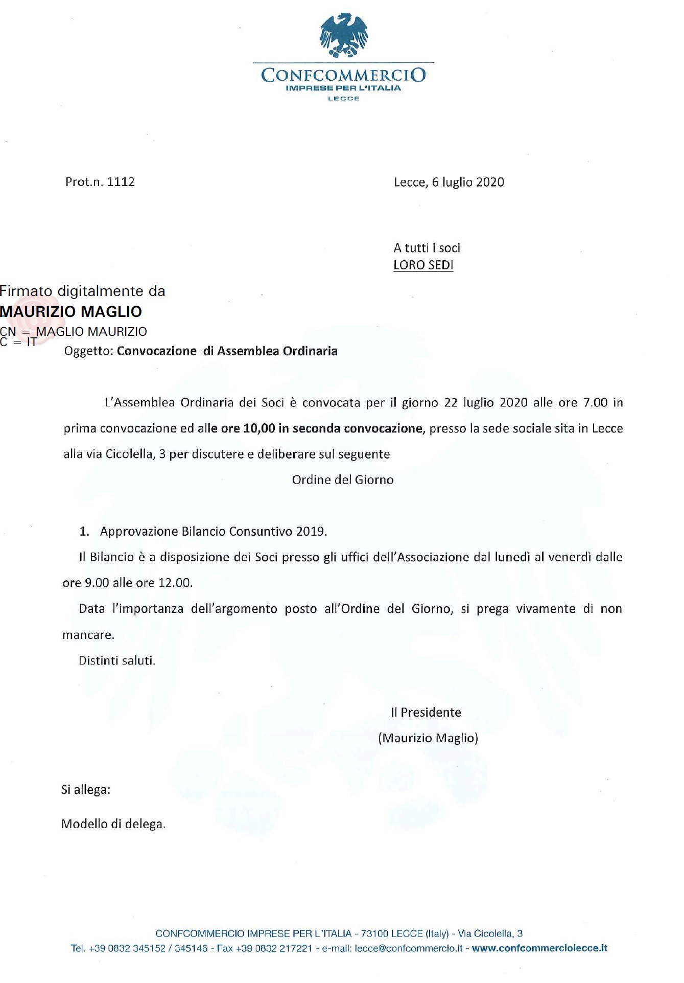 convocazione 22.07.2020