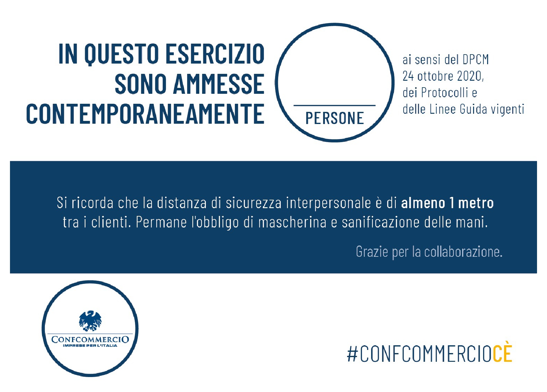Cartello affissione negozio