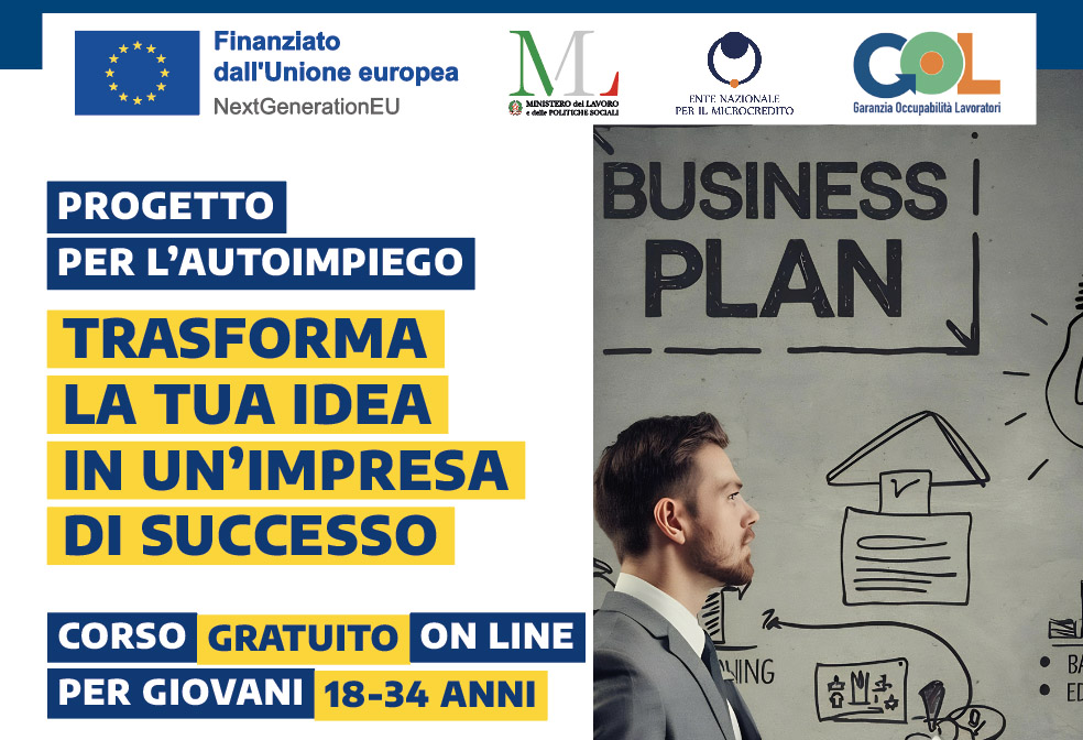 CORSI GOL GRATUITI PER L'AUTOIMPIEGO 2026